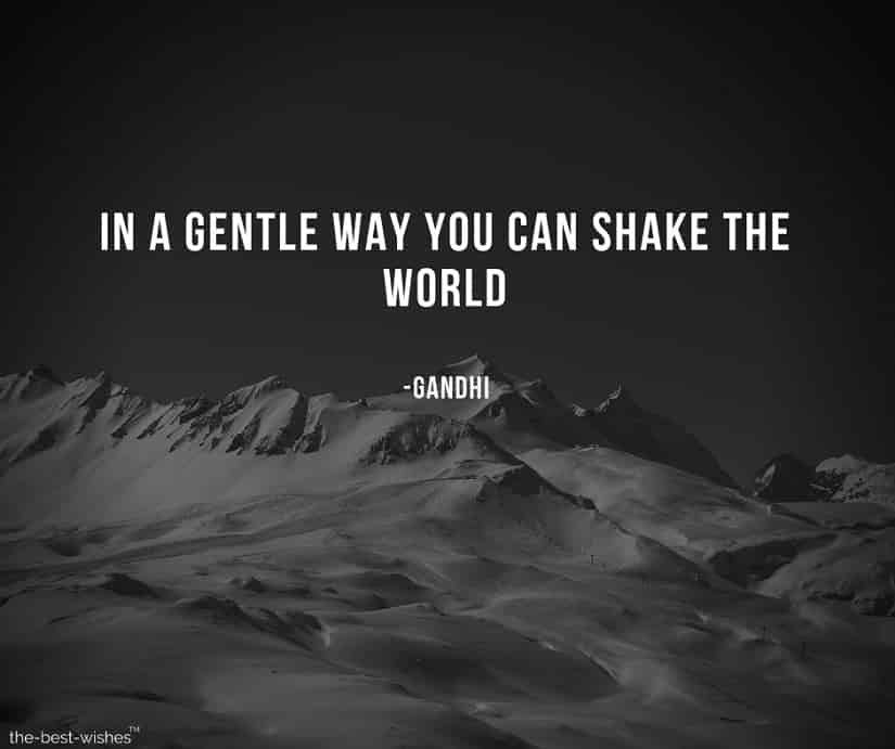 in-a-gentle-way-you-can-shake-the-world Nice Inspirational Quote on how you are important in this world.