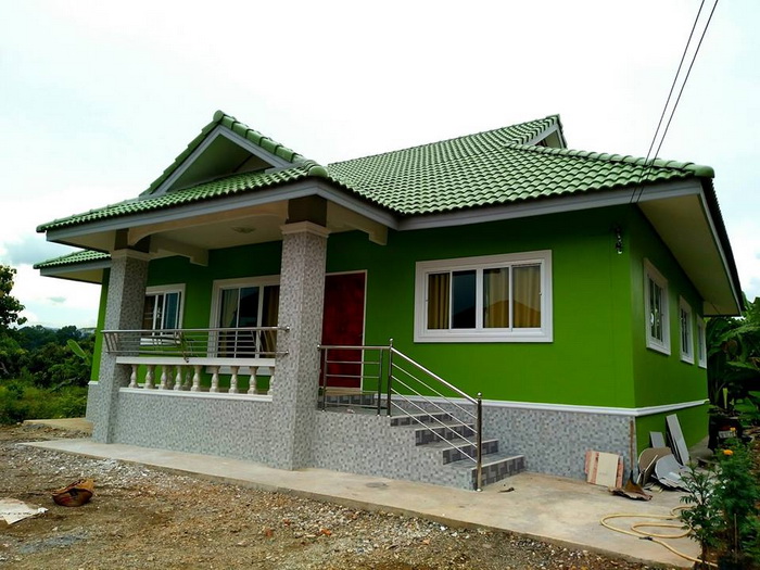 Color Green House Design Ideas WoodsInfo