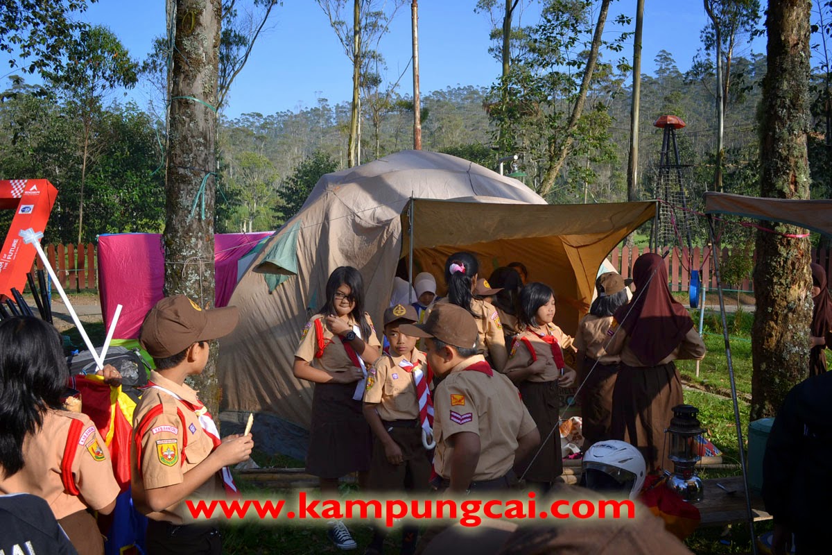 Kegiatan Pramuka di Kampung Cai Rancaupas Agustus 2014