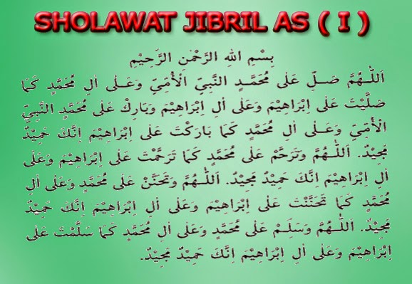 Bacaan Sholawat Sholawat Jibril Teks Bacaan Sholawat Jibril Inilah | My