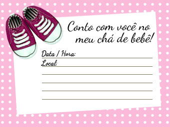 convite para chá de bebê, convite para chá de fraldas chá de fraldas