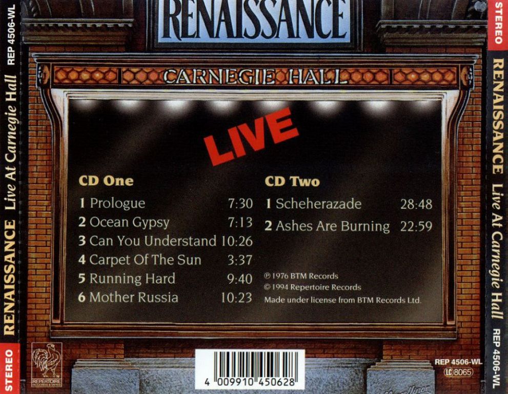 Renaissance - Live At Carnegie Hall (1976)