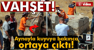 Aynayla kuyuya bakınca cesedi gördü
