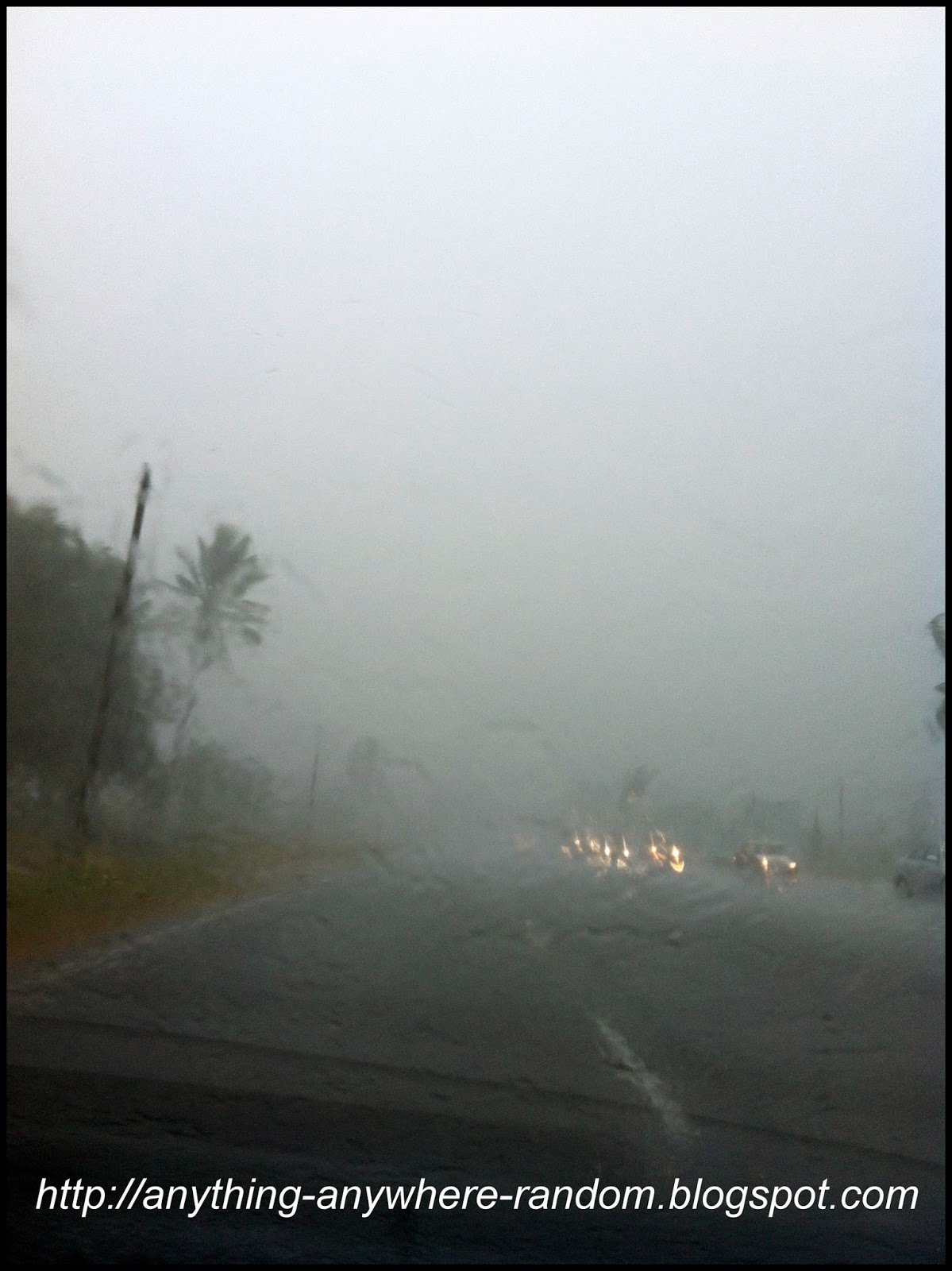 Anything: Safe Driving On The Road During Heavy Rain.