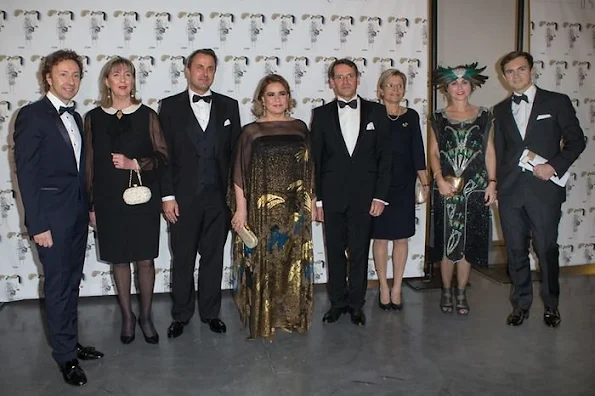 Grand Duchess Maria Teresa of Luxembourg at Red Cross Ball and visited Red Cross Bazaar in Luxembourg