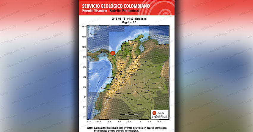 TERREMOTO EN COLOMBIA de Magnitud 6.1 (Hoy Sábado 18 Agosto 2018) Sismo Temblor EPICENTRO - Acandí - Necoclí - Antioquia - Unión Chocó - www.sgc.gov.co TERREMOTO EN COLOMBIA de Magnitud 6.1 (Hoy Sábado 18 Agosto 2018) Sismo Temblor EPICENTRO - Acandí - Necoclí - Antioquia - Unión Chocó - www.sgc.gov.co