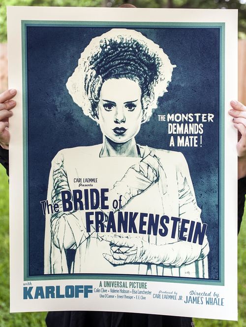 The Geeky Nerfherder: #CoolArt: 'The Bride Of Frankenstein' by New
