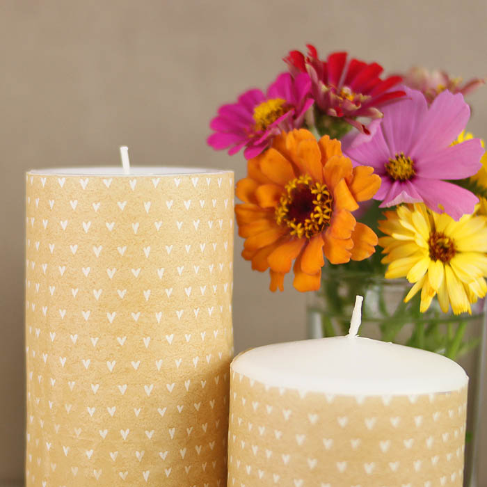 Tissue Paper Transfer Candles DIY Gina Michele