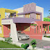 1750 sq-ft colorful modern house plan