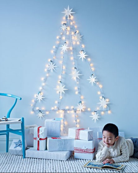 Árboles de Navidad low cost con luces