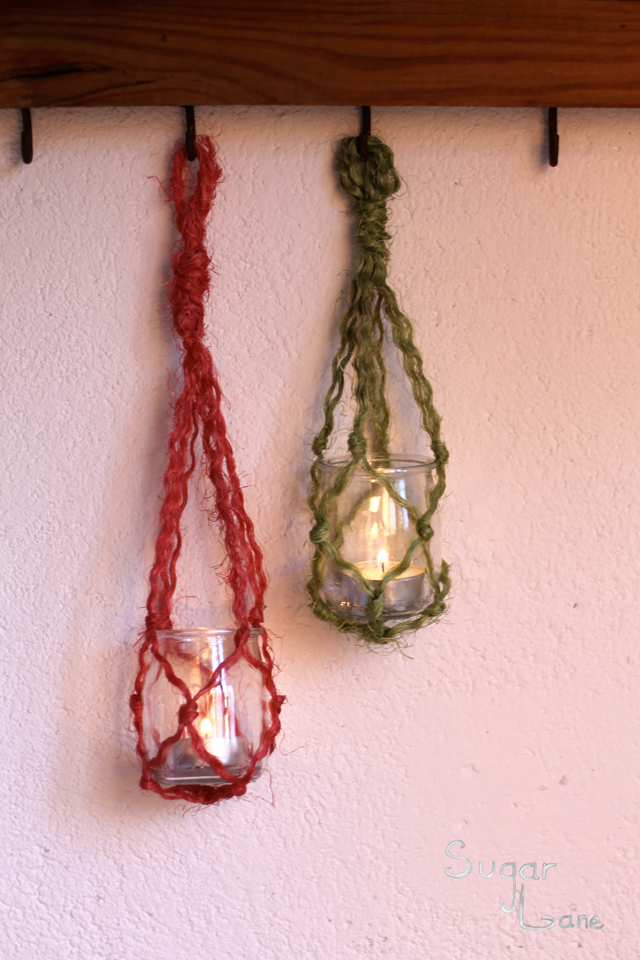 DIY Decor Macrame candle holders SUGAR LANE