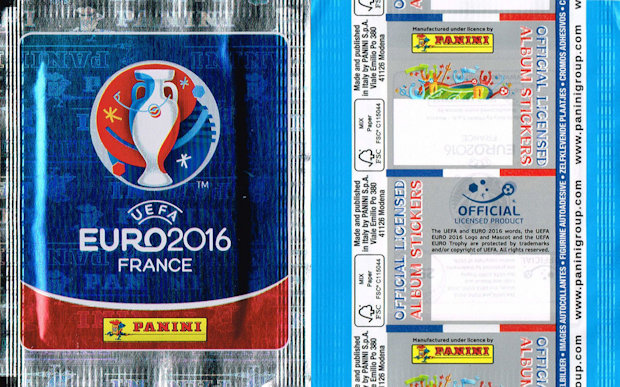 panini road to euro 2016 1 packet of stickers VERTICAL version new 