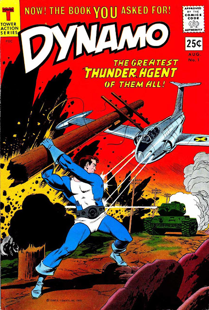 Dynamo v1 #1 tower 1960s silver age comic book cover art by Wally Wood Dynamo v1 #1 tower 1960s silver age comic book cover art by Wally Wood