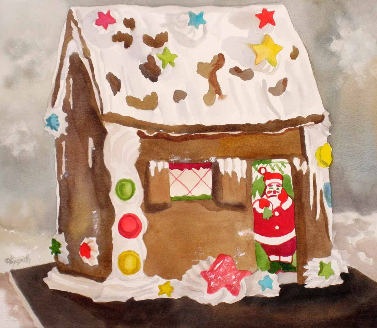 Watercolor Artists International Gingerbread House