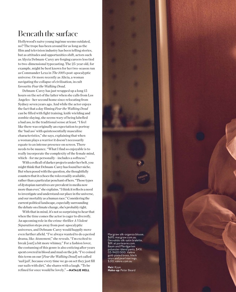 Alycia Debnam-Carey || InStyle Australia | April, 2019 | CineHub