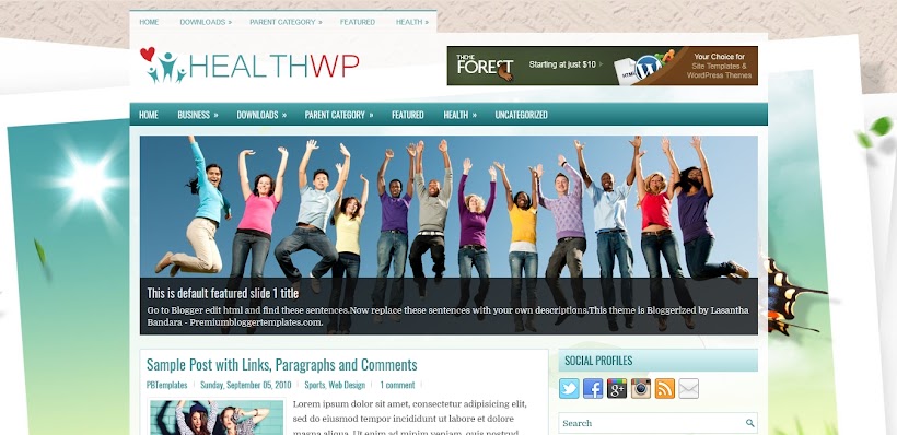HealthWp Free Blogger Template