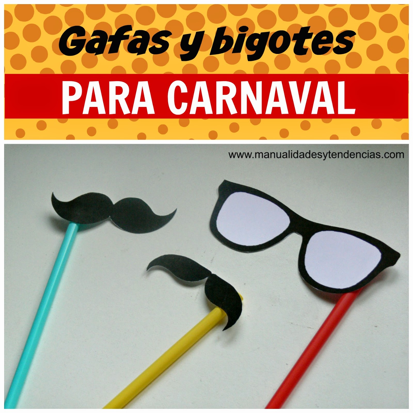 Imprimibles gratis para Carnaval: gafas y bigotes