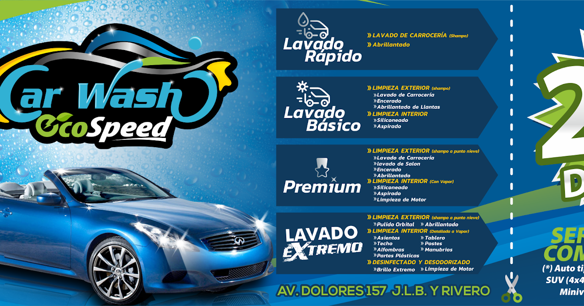 Carlos Dietrich car wash eco speed flyer descuento gigantografias