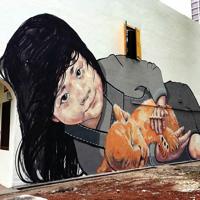 New Series Of Street Art Murals By Ernest Zacharevic On The Streets Of Singapore City (Part II). 4