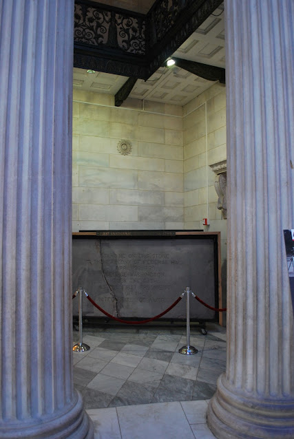 George Washington standing stone in Federal Hall