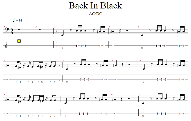 INICIANDOME EN EL BAJO: Back in Black AC/DC