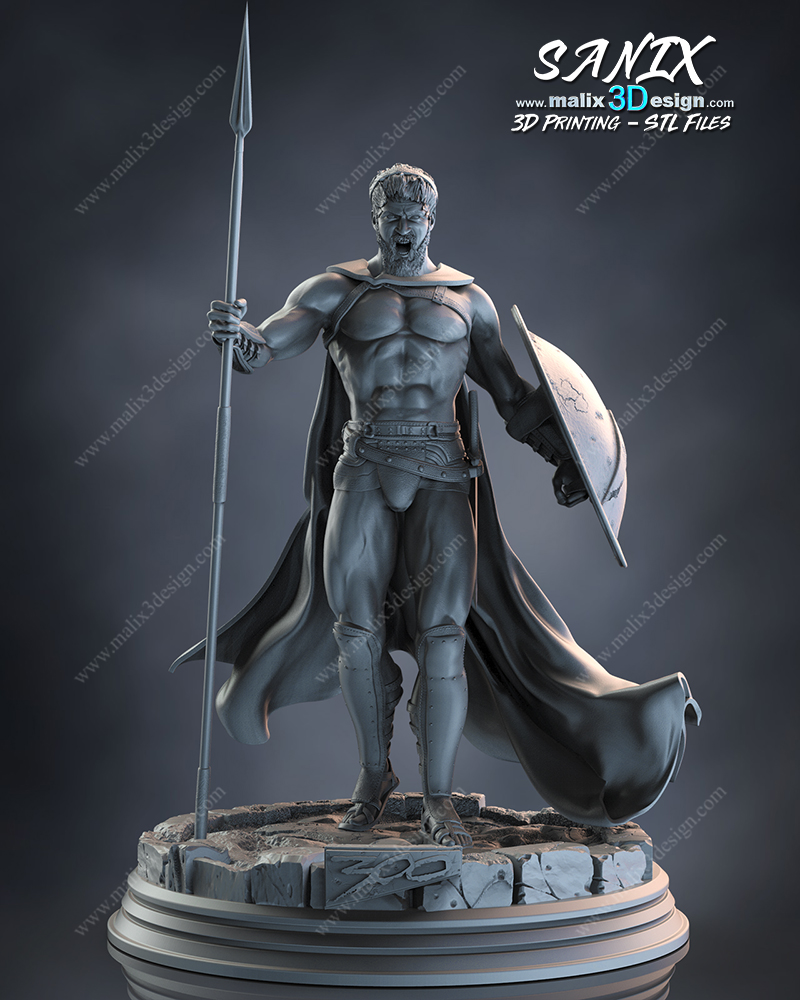 leonidas 300 spartans 3d