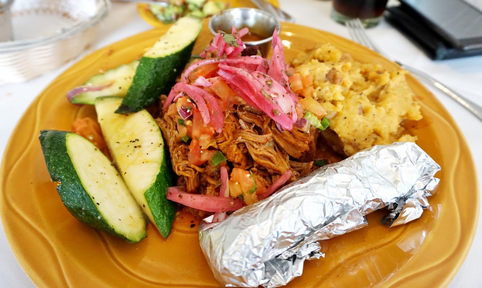 Freed Up Girl Street Art and Mexican Food at Barrio Cafe