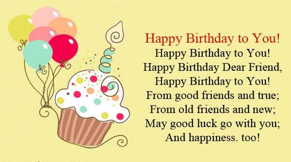 Happy Birthday wishes for Friend with cake, balloon images Happy Birthday wishes for Friend with cake, balloon images