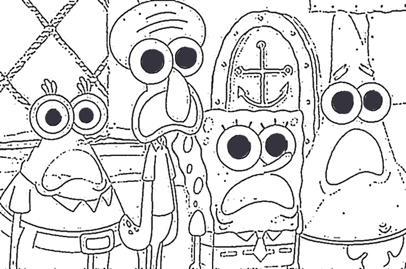 Mewarnai Spongebob Squarepants - GAMBAR MEWARNAI HD