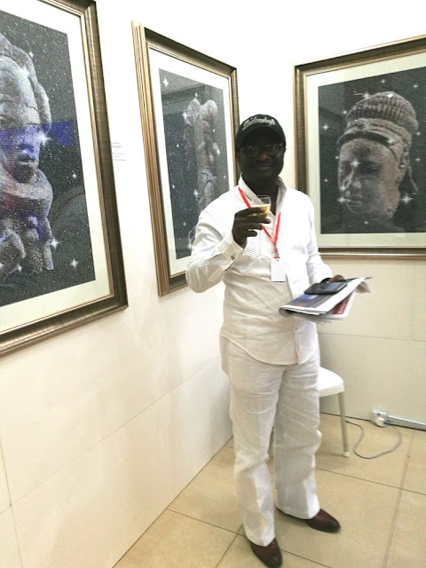 Adeleke Adekola and his diamond dust works Adeleke Adekola and his diamond dust works
