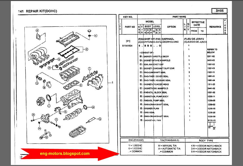 Daewoo lanos spare parts 2006 Service & Spare Parts Catalog