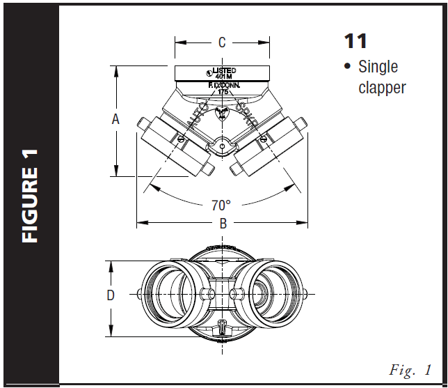 Sistema Contra Incendio, Valvulas, acoples y montajes ranurados: SIAMESAS