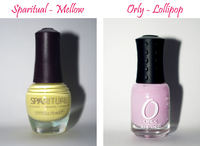 Mellow Sparitual nail polish and Orly lollipop