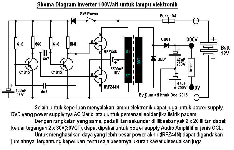 Ac Matic Power Amplifier dan Inverter Membuat Inverter 