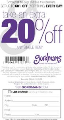 Pinned March 17th Extra 20 Off A Single Item At Gordmans