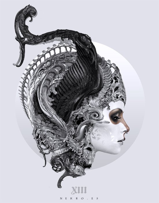 As surreais, sombrias e góticas foto-manipulações digitais de Nekro Nekro artstation ilustrações foto-manipulações photoshop góticas fantasia surreal terror sombrio macabro
