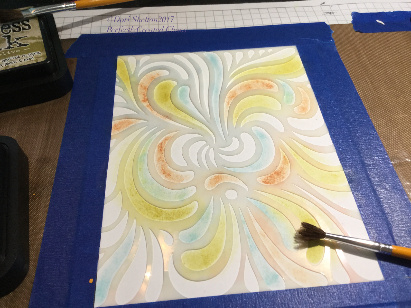 Perfectly Created Chaos! Technique Tuesday Distress Ink Painting Stencils