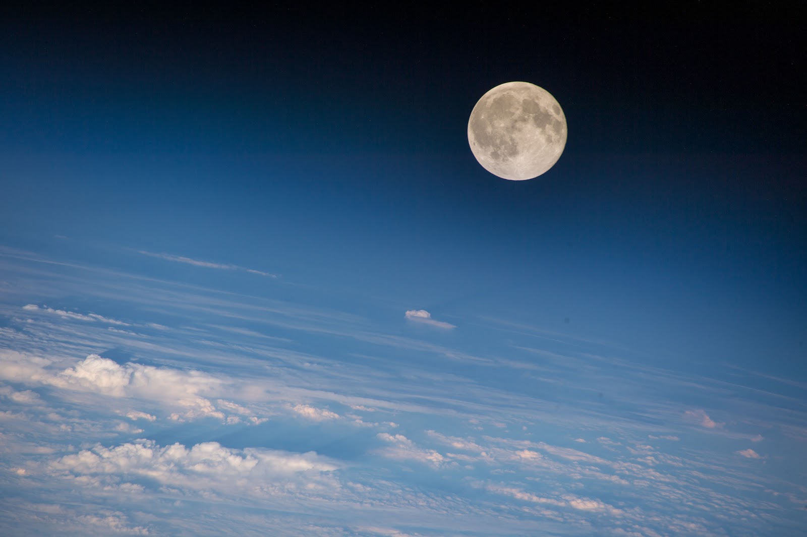 Moon seen from the International Space Station | Earth Blog