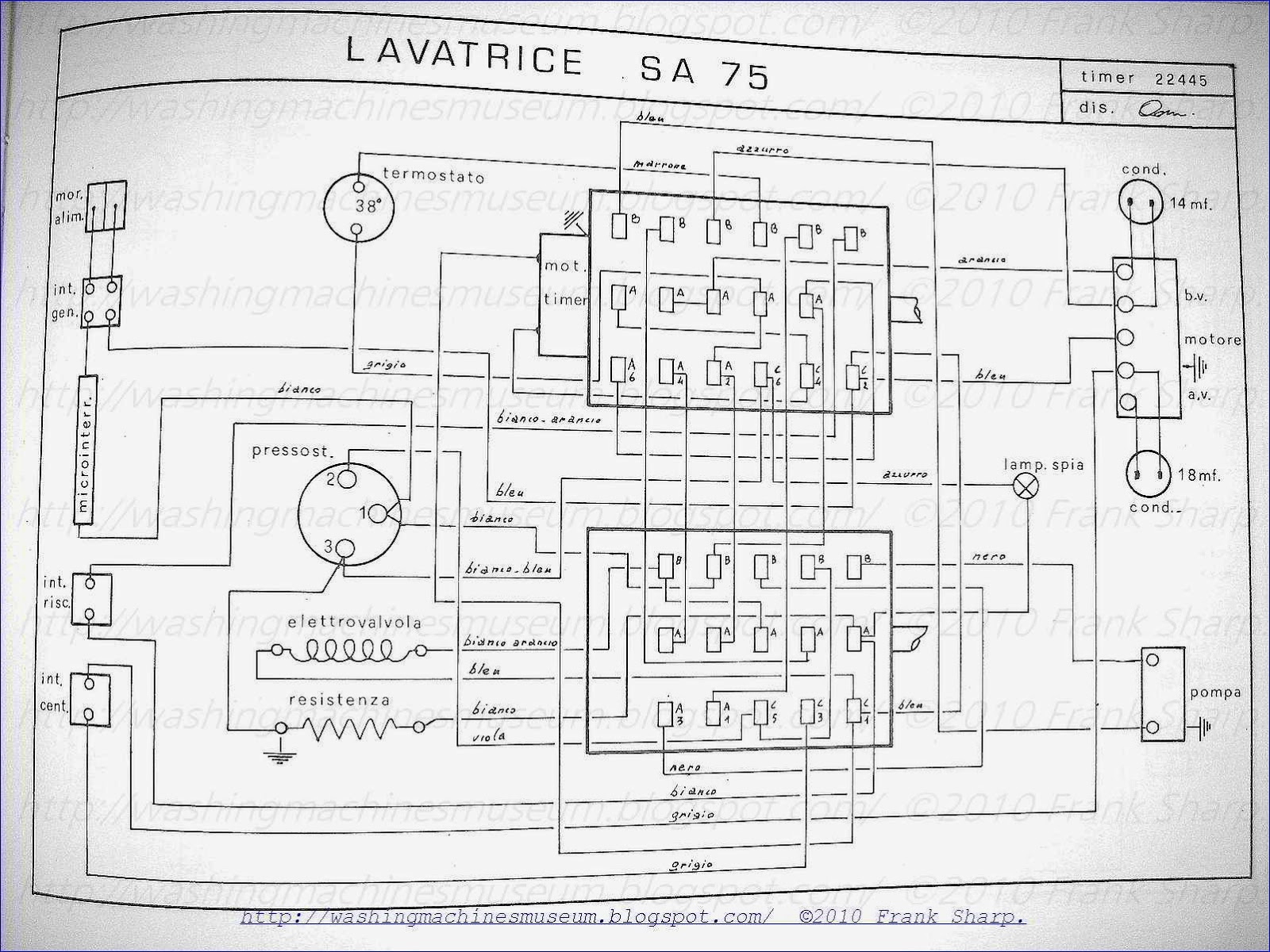 Washer Rama Museum.: CANDY SA75 TIMER 22445 SCHEMATIC DIAGRAM.