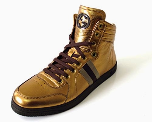 gold gucci shoes men