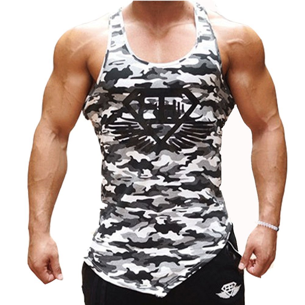 EVERWORTH Men Muscle Fitness Gym Stringer Tank Tops Bodybuilding ...