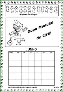 Calendário Calendário copa mundial 2018 Rússia