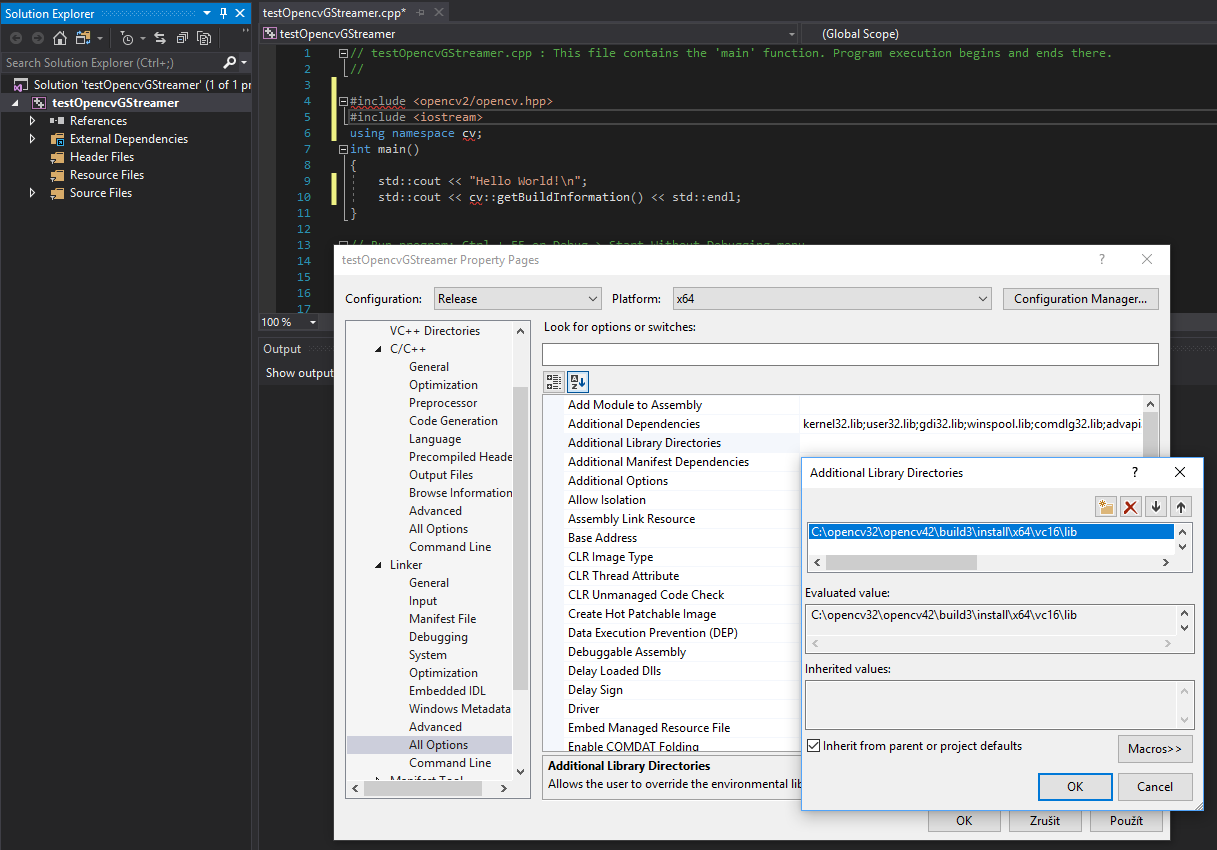 Compile Opencv with GStreamer for Visual Studio 2019 on windows 10 with