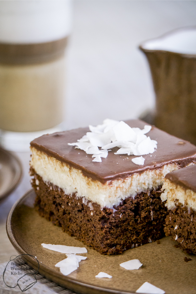 Kokos-Schokoladen-Kuchen vom Blech