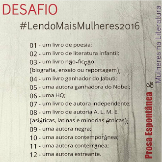 Desafio Lendo Mais Mulheres 2016 