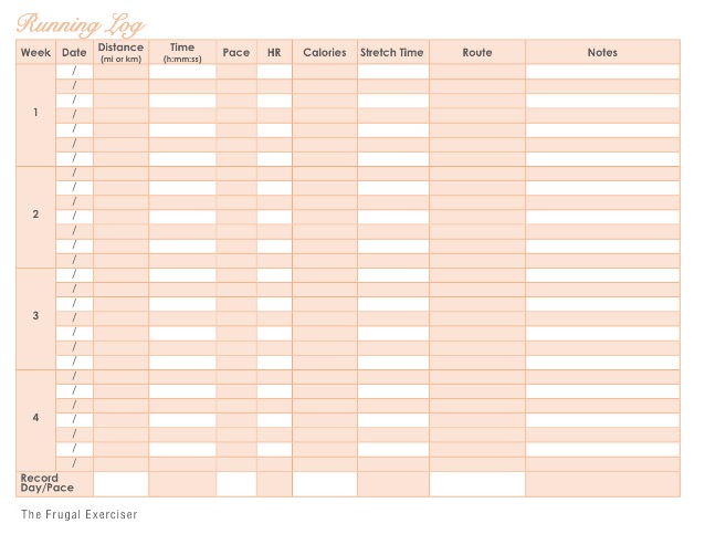 fitness journal printable