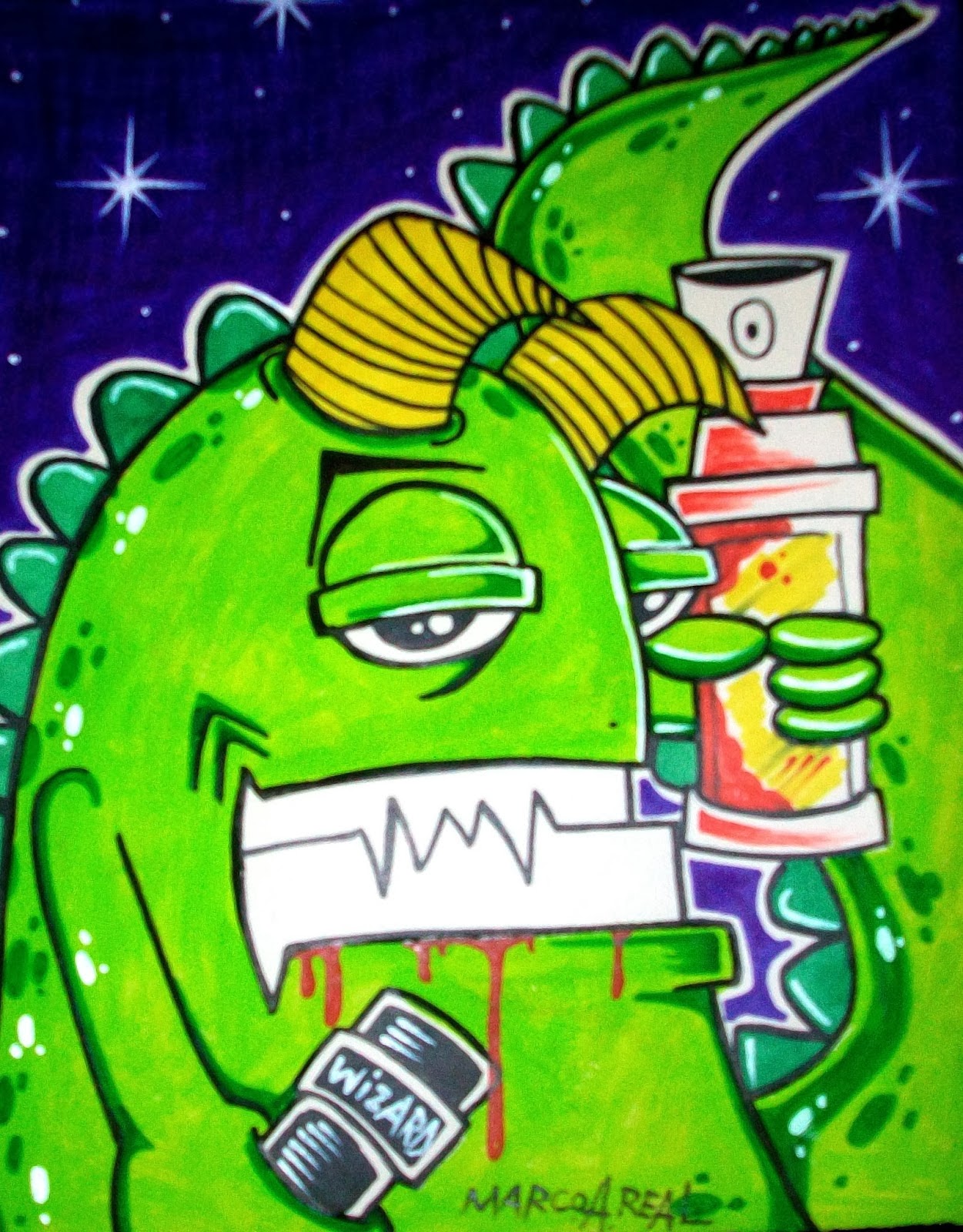 Graffiti Wall graffiti sticker characters by wizard