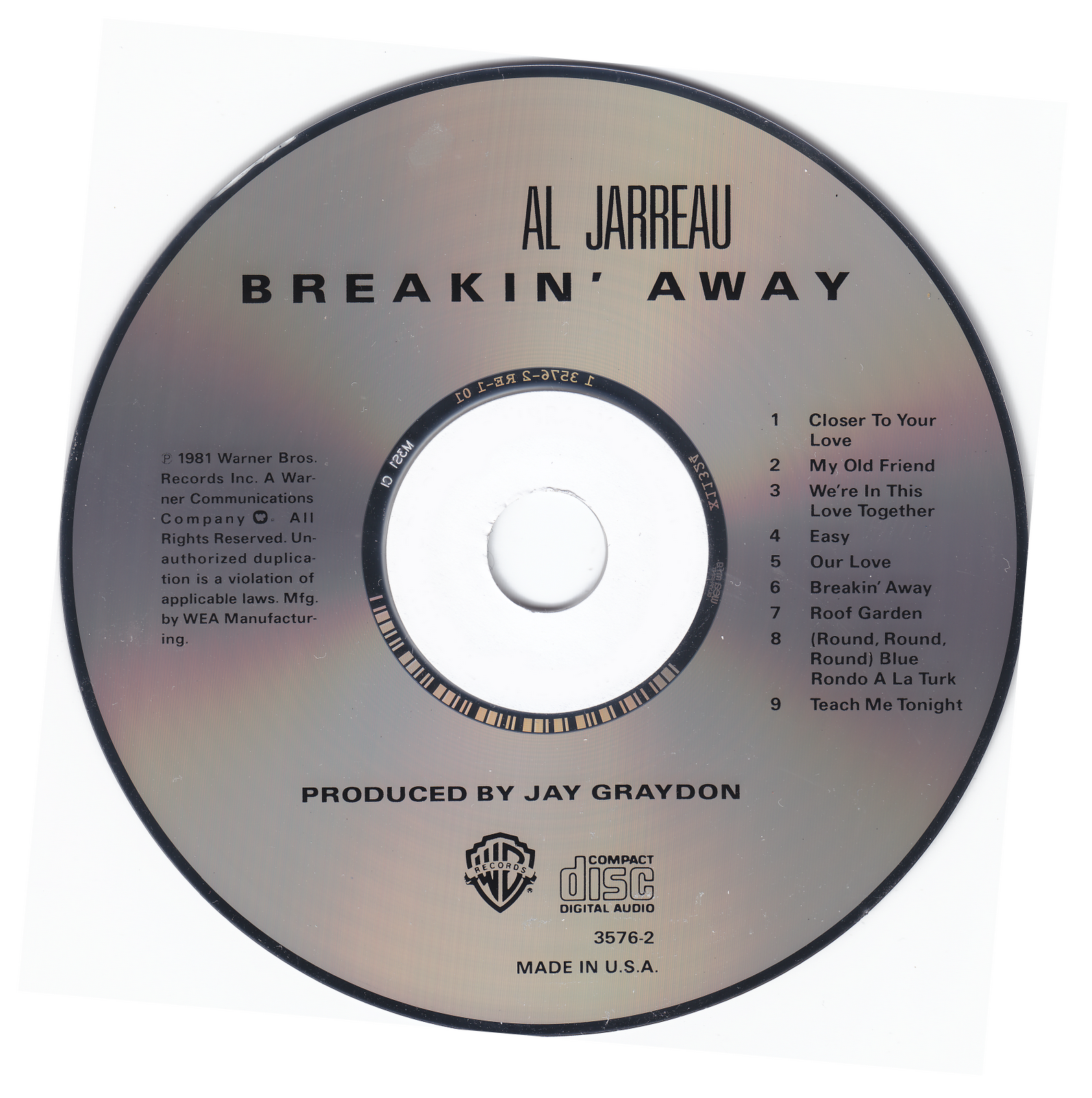 BENTLEYFUNK: Al Jarreau - 1981 - Breakin Away CD