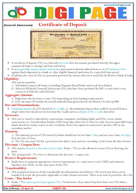  Digi Page - General Awareness - 01.04.2016