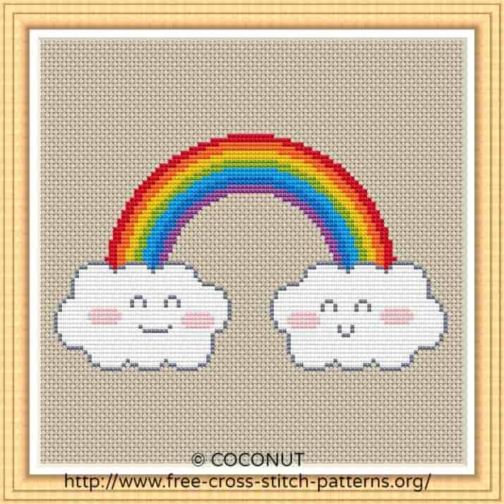 Together Rainbow Cross Stitch Pattern Downloadable PDF